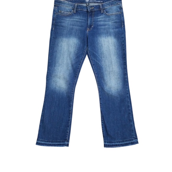 GAP‎ Women's Frayed Hem Crop Kick Jeans Size 8/29 - Picture 1 of 12